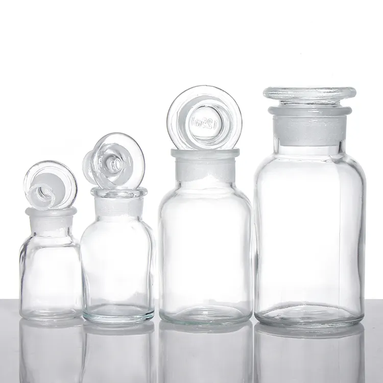 Flacon compte-gouttes en verre pour réactif de laboratoire Flacon en verre chimique de 50ml avec compte-gouttes