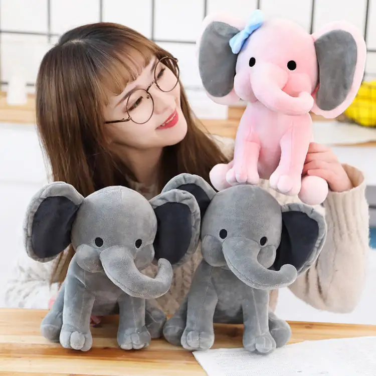 New Cute Plush And Stuffed Baby Elephants Toys With Big Ears Colorful Soft Toy Plush Elephant