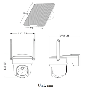 AOV(Always on Video) 3MP Wifi Solar Low Power <strong>Camera</strong> with Humem Tracking PTZ <strong>Camera</strong> - Product Image 2