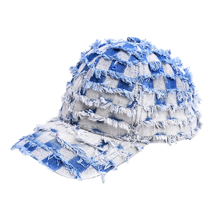 Tùy Chỉnh Thời Trang Có Thể Điều Chỉnh Cổ Điển Denim Mũ Bóng Chày Bán Buôn Quần Jean Gorras Tua Đồng Bằng Mũ Bóng Chày - Product Image 5