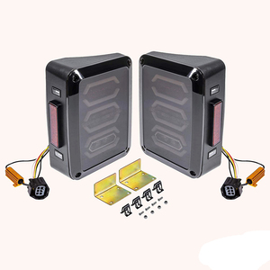 Şeffaf Lens kırmızı LED park lambaları meclisi dönüş sinyali ve yedekleme ve fren lambası, tak ve çalıştır ile uyumlu Jeep Wrangler Jk cj - Product Image 2