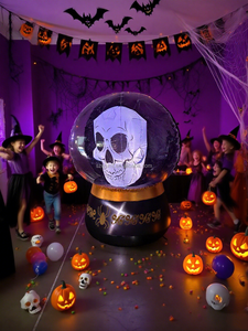 Khổng lồ 5ft phát sáng Halloween inflatable, Led pha lê bóng ma Orb cho ngoài trời trong nhà đáng sợ Đảng trang trí nội thất - Product Image 6
