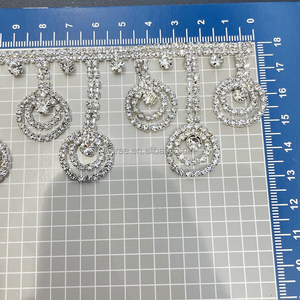 F077 catena di strass per trivellazione con strass a doppio anello - Product Image 2