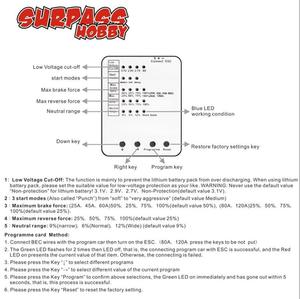 SURPASS-HOBBY serie rossa car kk scheda di programmazione gamma completa di regolatore di velocità elettrico brushless universale - Product Image 5