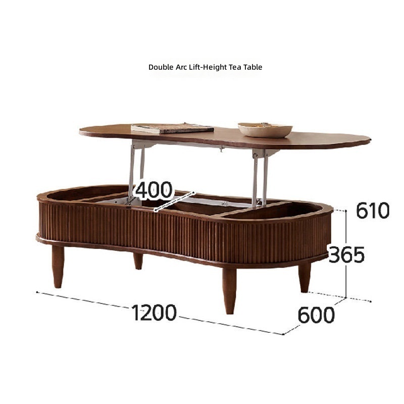 Tavolino da caffè a forma di ventaglio in stile nordico da 12 m