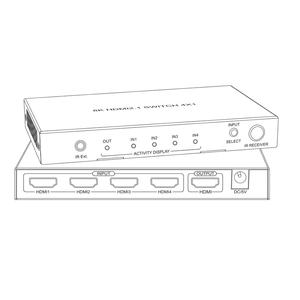 带音频提取器的8k双向弧kvm开关hdmi usb端口4进1出切换器视频4端口8k kvm 4x1 hdmi开关 - Product Image 5