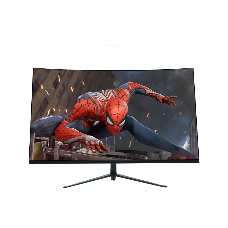 PC de moniteur de jeu d'ordinateur de bureau de 24 pouces 75HZ 1920*1080 FHD LED de prix usine avec la caméra