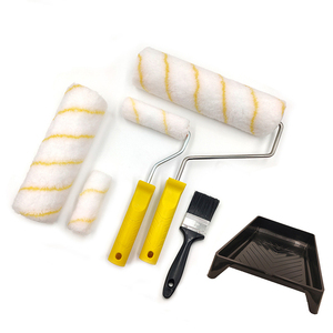 6 adet 4 ve 9 inç boya fırçası ve rulo seti ile yedek boya fırçaları rulo uygun kullanım için boya tepsisi ile paketlenmiş - Product Image 3