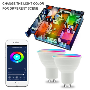 智能家居图雅发光二极管聚光灯5.5W WIFI ZigBee GU10 RGB CCT GU5.3 MR16带遥控器的发光二极管灯泡 - Product Image 4