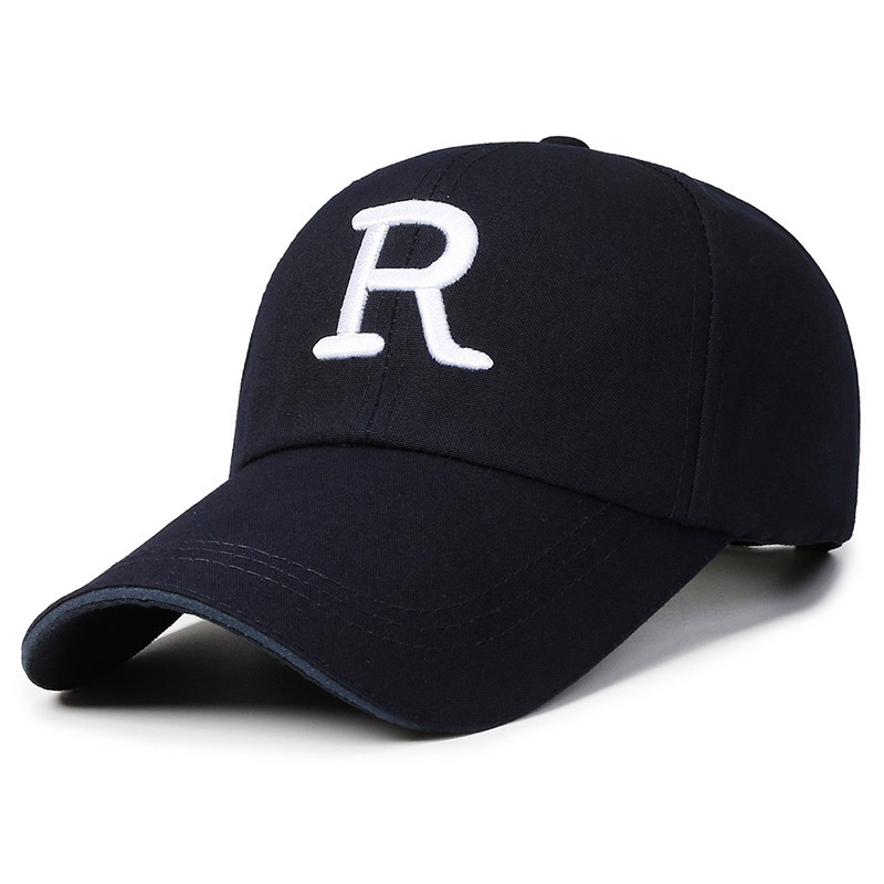 R mark, navy blue