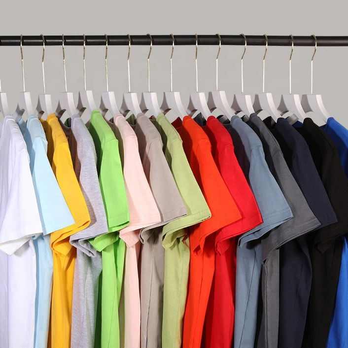 Kaus pria ukuran besar 100% katun kaos oblong polos cetak logo kustom