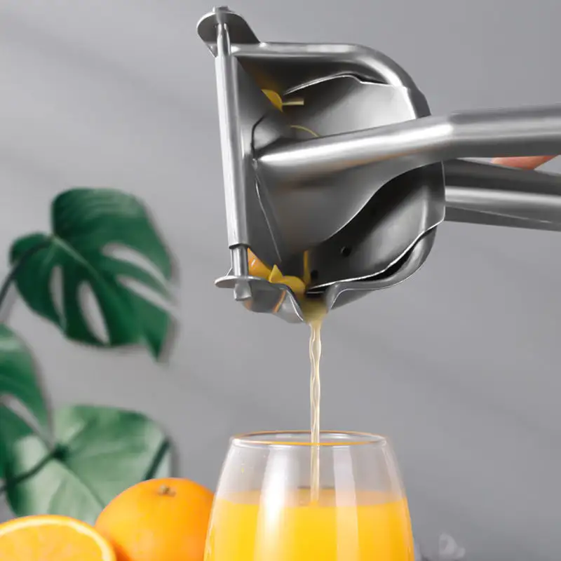 Juicer Manual rumah tangga portabel 304 alat dapur baja tahan karat untuk buah dan Lemon grosir murah