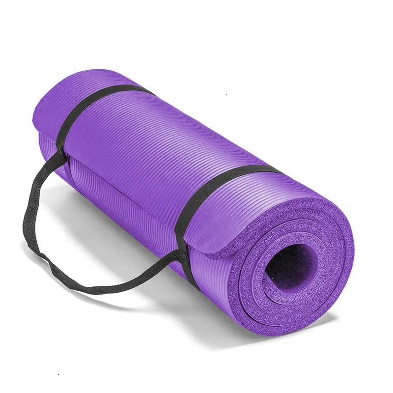 Alfombrilla antideslizante con estampado de logotipo personalizado de 10mm, alfombrillas de entrenamiento para fitness, alfombrilla de yoga para gimnasio NBR