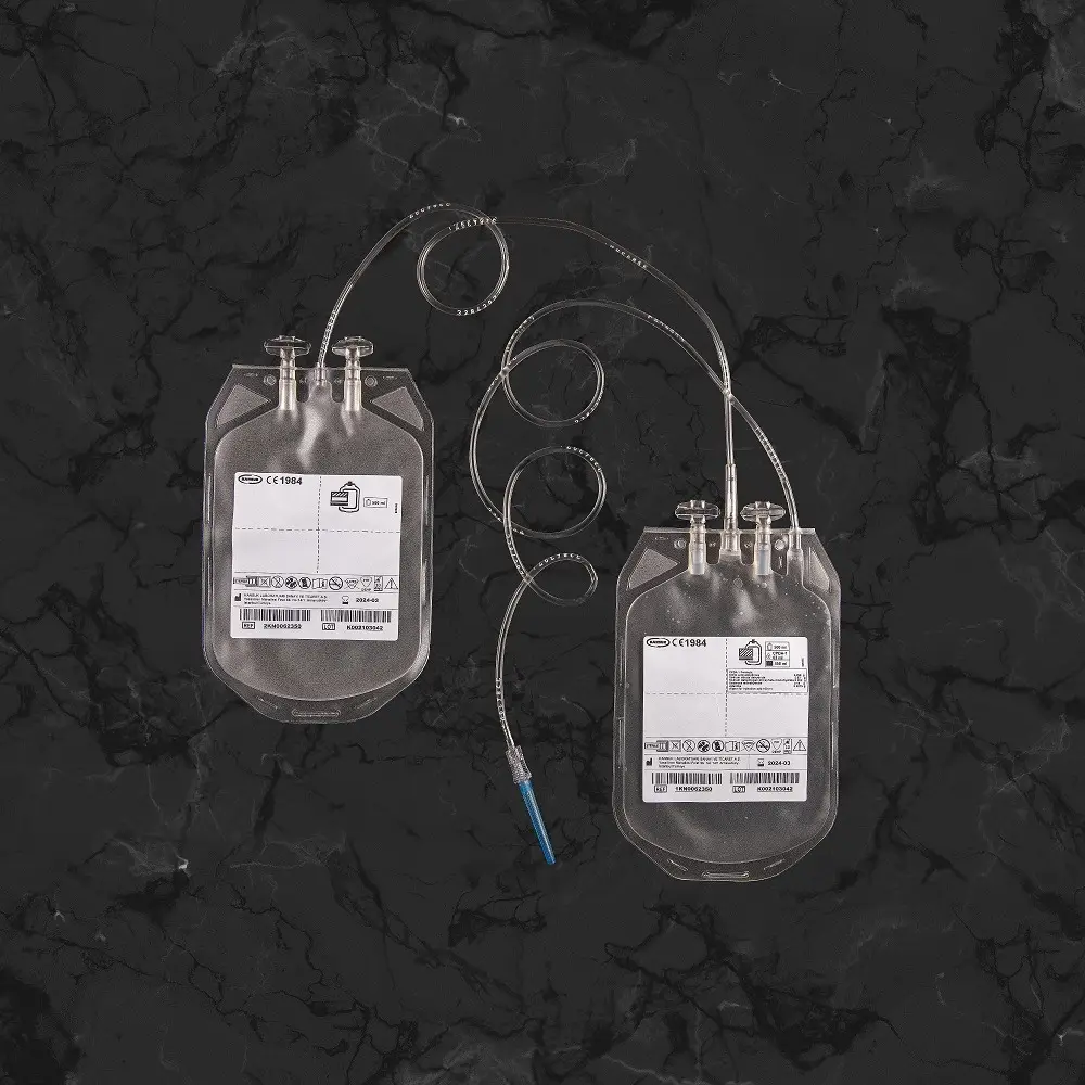 500ml Double Module Sac de Sang Stérilisé Dispositif de Transfusion Médicale Triple Quadruple Double Options Meilleure Qualité Produit Premium