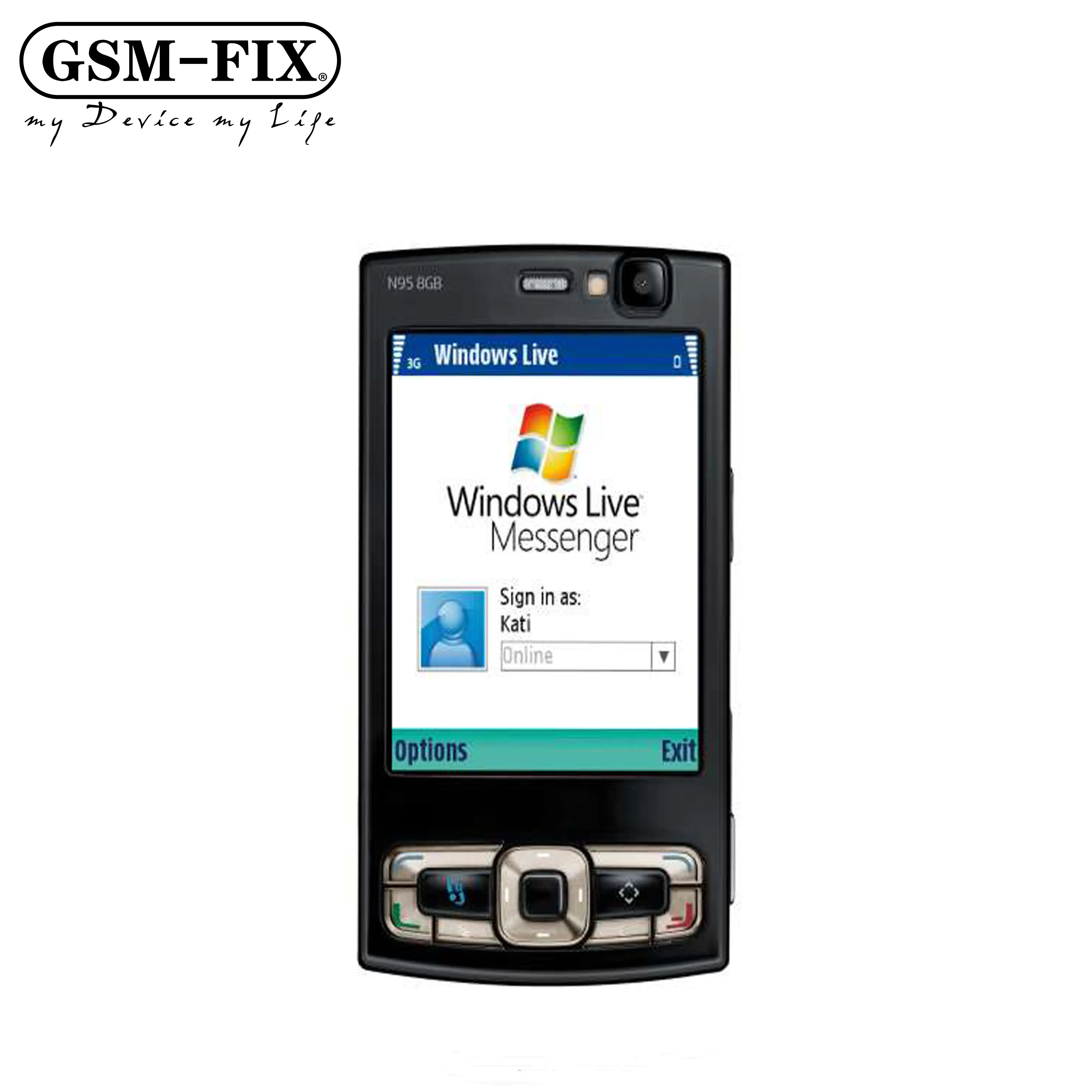 GSM-FIX toptan düşük fiyat orijinal cep telefonu Nokia N95 için Unlocked 3G slayt cep telefonu