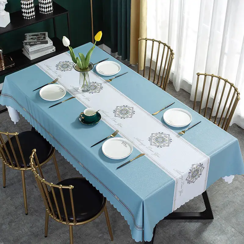 Mantel de mesa de Navidad para cena, cubierta de mesa de PVC rectangular con estampado de Año Nuevo para fiesta