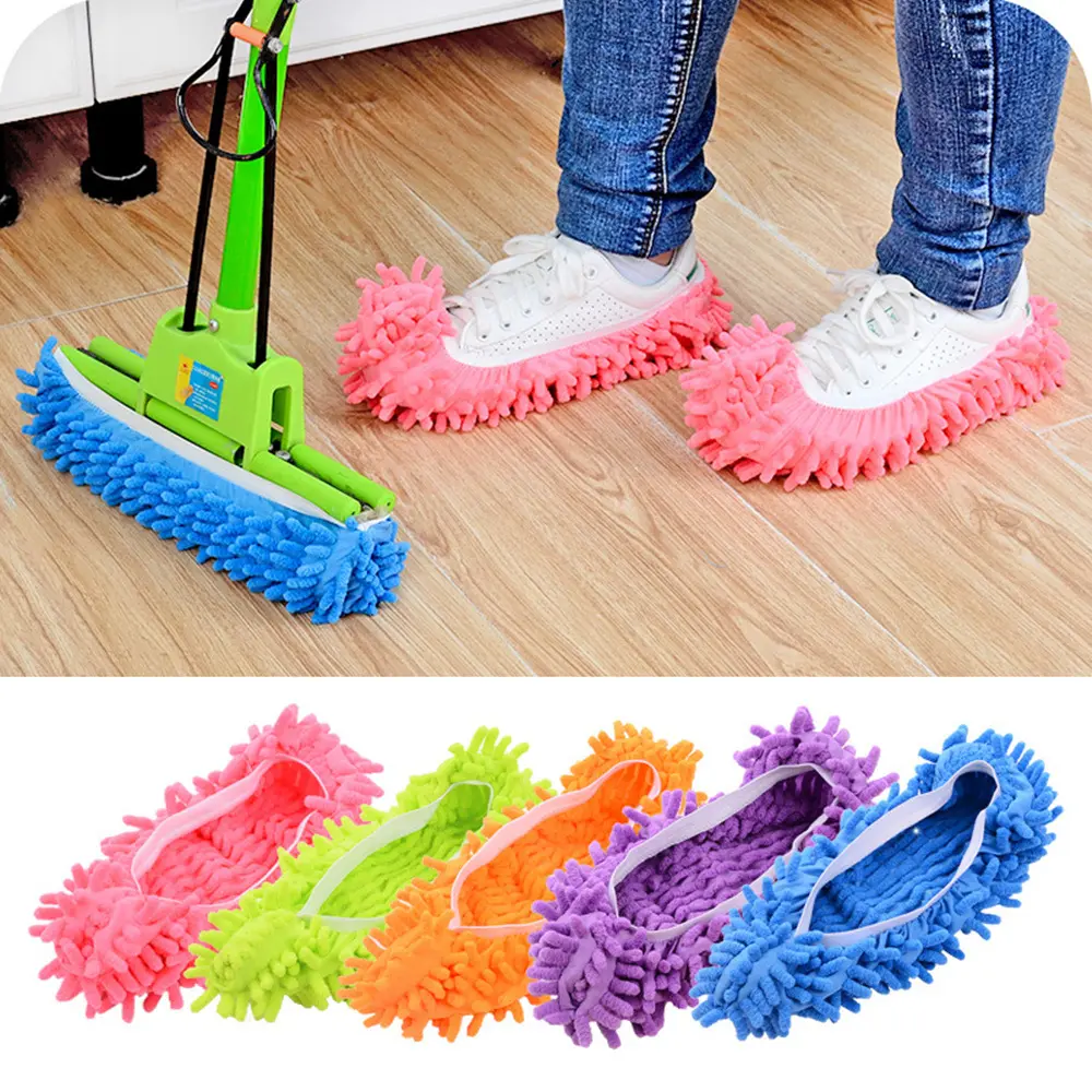取り外し可能で洗える靴カバー、床スリッパを掃除する家庭用床怠惰な人