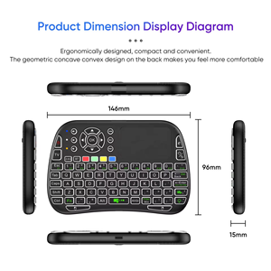 Buen precio M9 retroiluminación Mini teclado Inglés Cable menos compatible con BT 2,4G Air Mouse Touchpad teclados para Android TV Box - Product Image 5