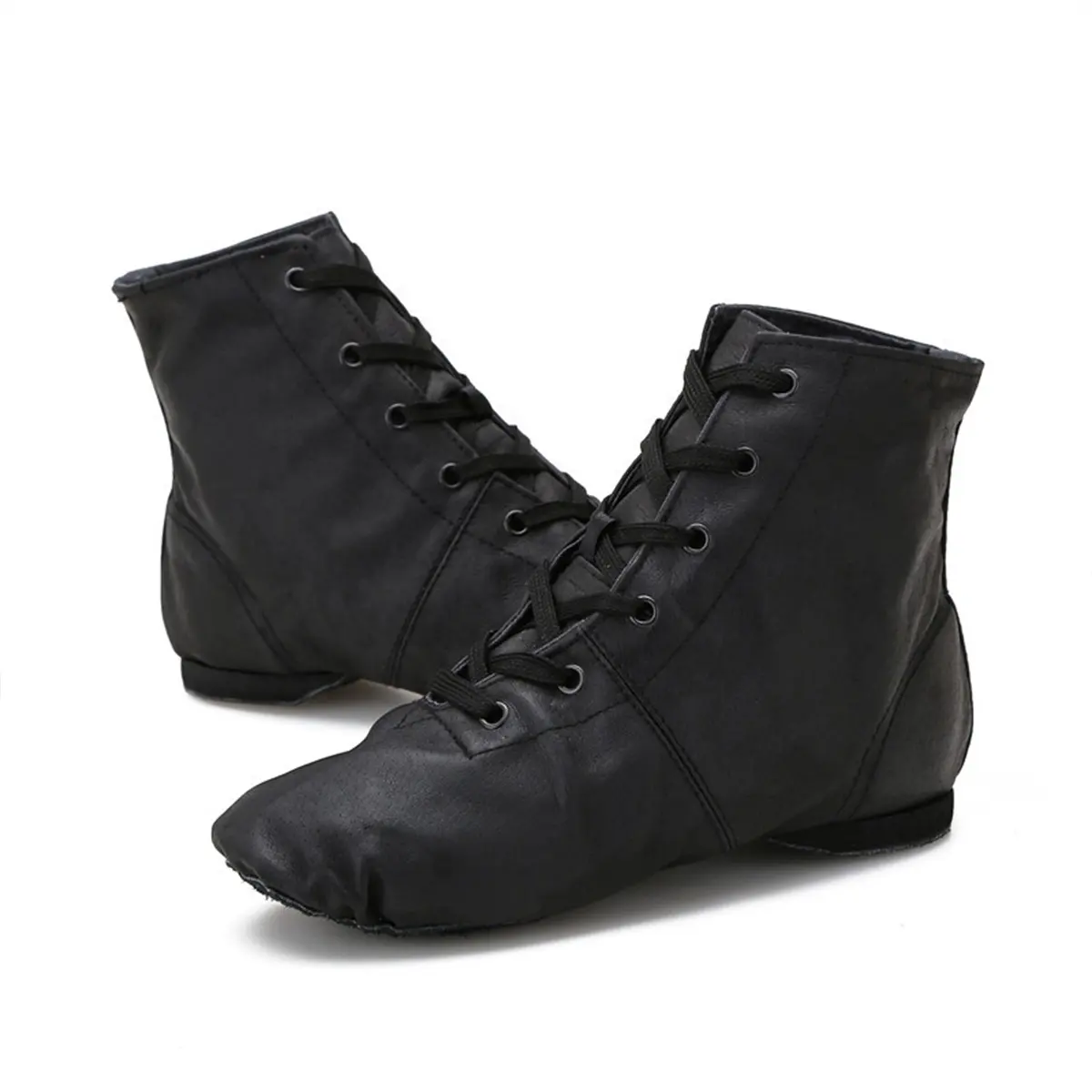 Microfibra couro high top dance Jazz equitação botas Sapatos de palco infantil de couro de alto brilho Couro mongol bota