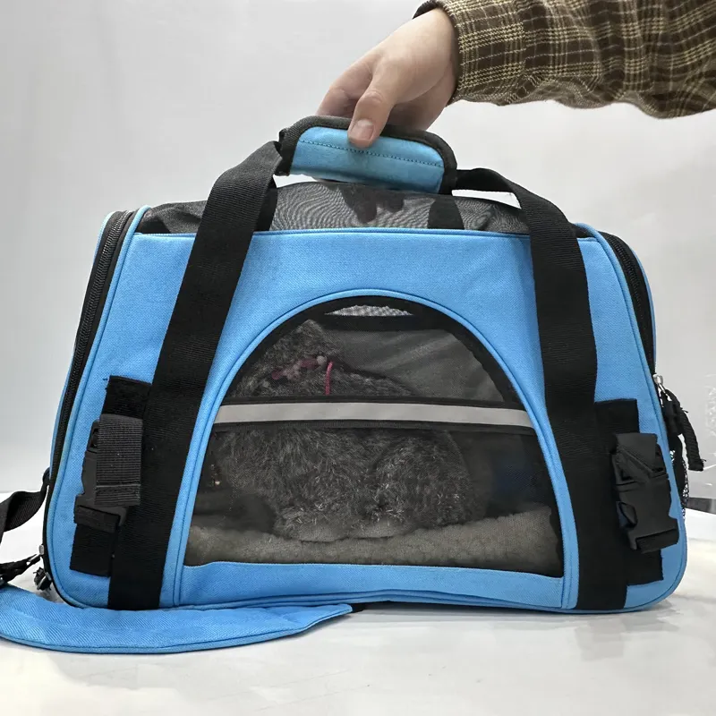 नई बहु-कार्यात्मक पोर्टेबल पालतू पालतू बैग लुभावनी बड़ी क्षमता कुत्ते के बैग ऑक्सीफोर्ड कपड़े यात्रा बिल्लियों बैग