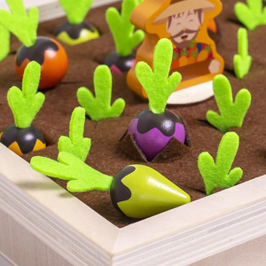 משחק זיכרון חינוכי montessori לילדים לקצור גזר עץ צמח צמח חקלאי אימון המוח עבור התאמת קוגנטיבית עבור