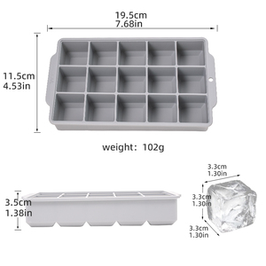 Molde de bloques de hielo de silicona reutilizable respetuoso con el medio ambiente personalizado, máquina para hacer pasteles y helados con logotipo impreso - Product Image 3