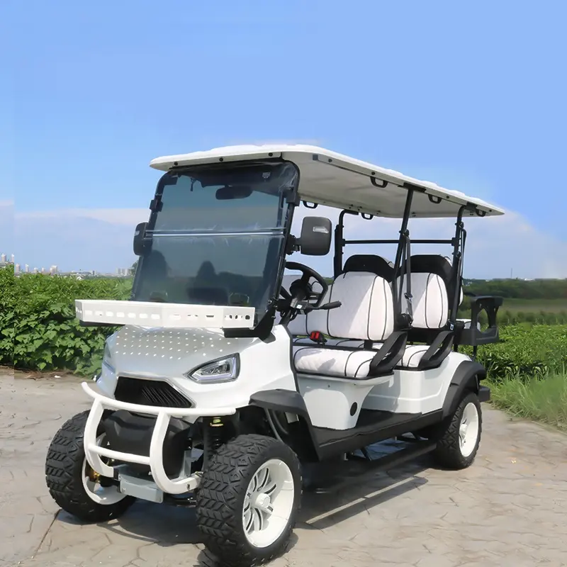 Chariot de golf électrique d'Off Road 6 Seaters d'utilitaire de ferme du Offre Spéciale 5KW avec le pare-brise se pliant