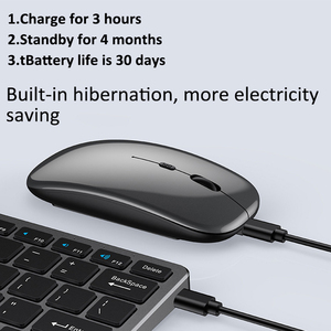Teclado inalámbrico superfino y ratón, conjunto combinado de ordenador de escritorio recargable, 2,4 ghz - Product Image 5