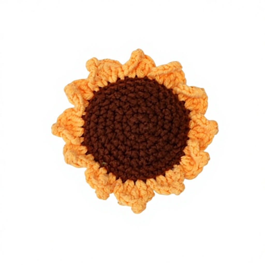 7 círculos - Muñeca girasol marrón oscuro - 95 cm