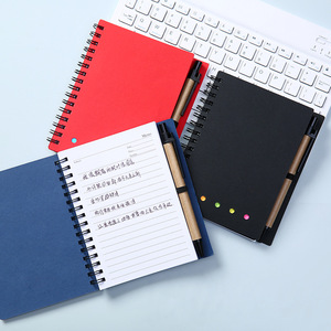 Logo personalizzato blocco note Kraft con penna note adesive Eco carta Kraft Notebook Mini piccolo taccuino stampa personalizzata taccuini con penna - Product Image 5