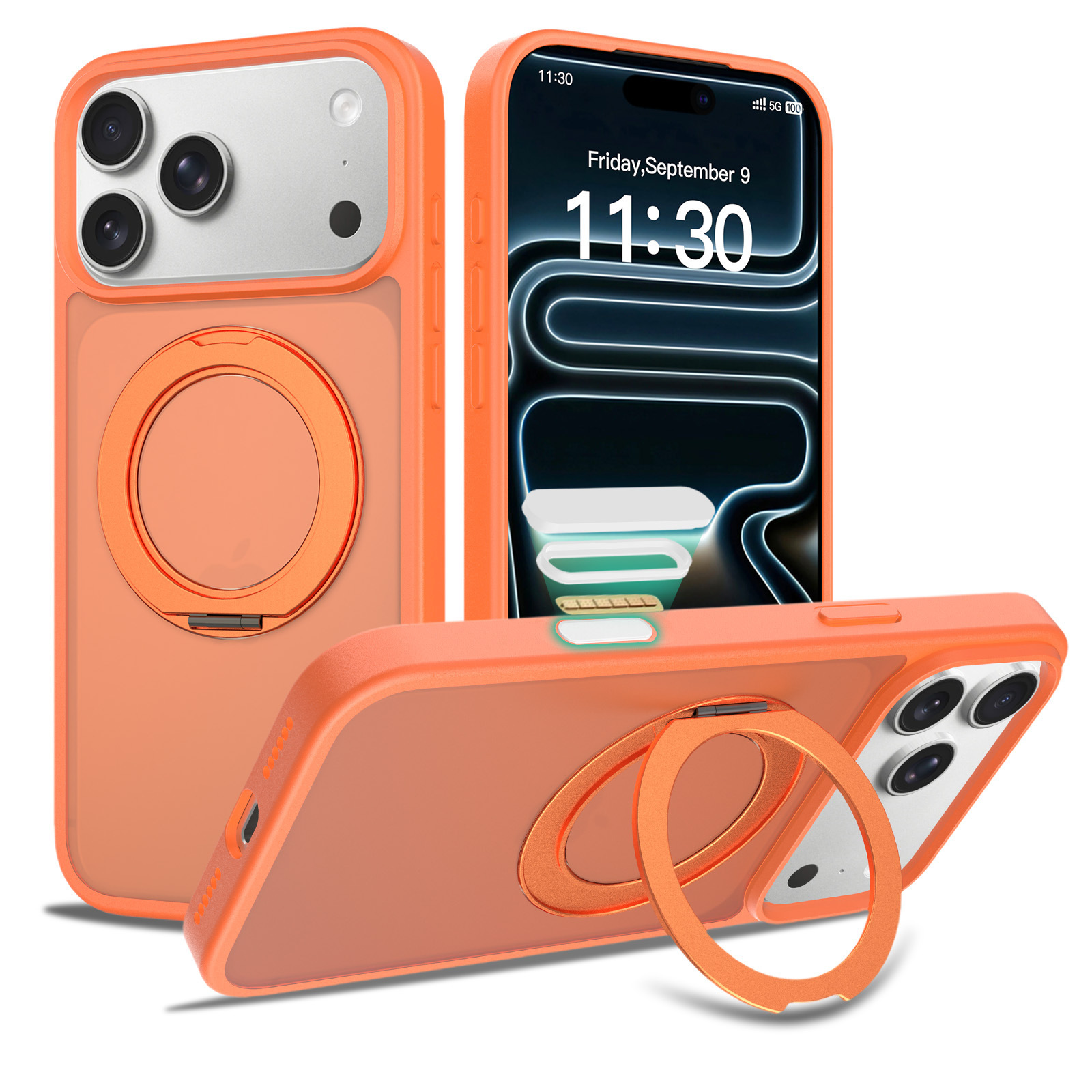 Bouton orange de l'appareil photo
