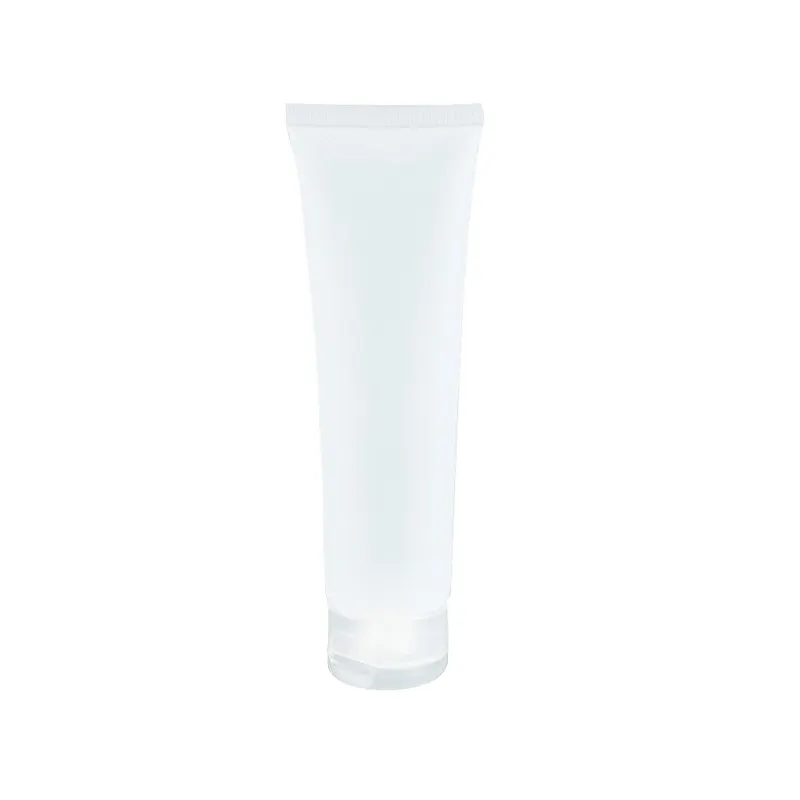 Emballage transparent de tube de compression en PE souple crème BB crème solaire cosmétique personnalisée de 200ml 250ml