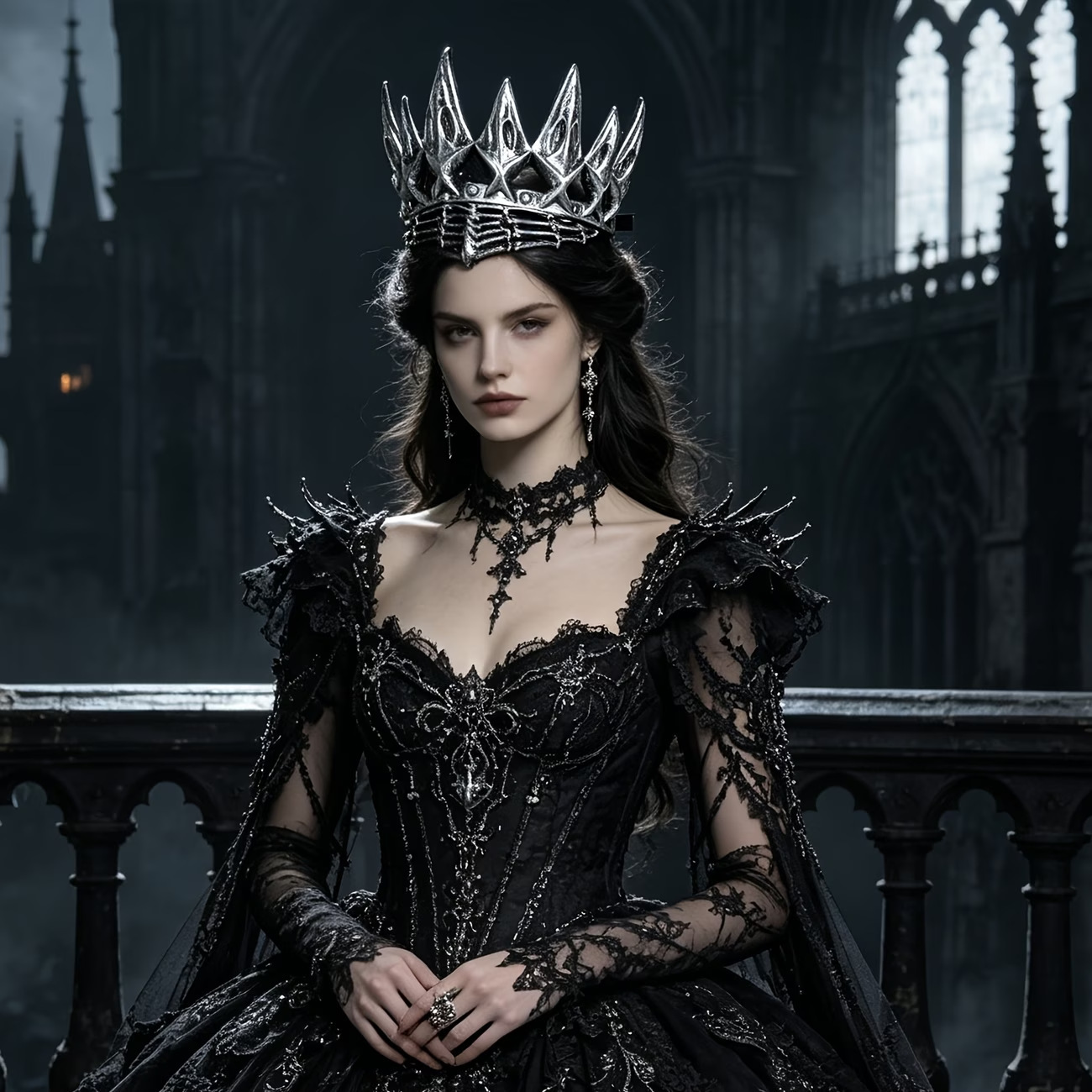 Couronne d'argent corbeau