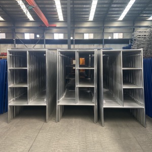 Andamio de forma de acero, andamio de escalera, construcción móvil, marco de paso Soldado Tubular, andamio galvanizado ajustable - Product Image 4