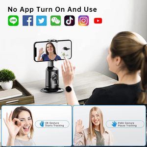 P01 Tracking Gimbal Live Video Vlog Self Shooting AI Face <strong>Following</strong> 360 Degrees Automatic Rotation <strong>Following</strong> Shooting - Product Image 5