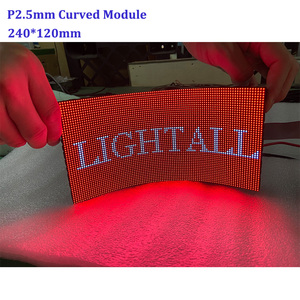 โค้งจอแสดงผล LED ในร่ม P2 P2.5 P3 P4 P5นุ่มนำโมดูลโค้งที่มีความยืดหยุ่นนำหน้าจอแสดงผล