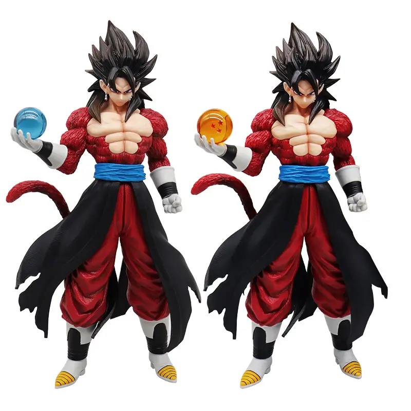 Figuras de acción de PVC de tyle DBZ, juguetes de anime uper aiyan, Goku con bola