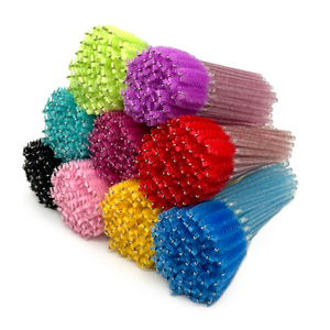 Herramienta flexible negro Mini limpieza ceja cosmética varita cepillo rímel pestañas aplicador de pestañas Spoolie extensión desechable - Product Image 1