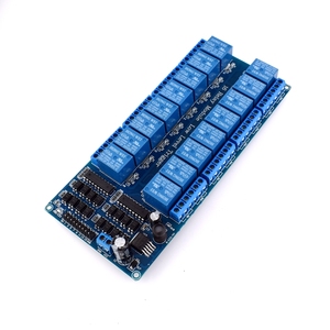 16 kanal röle kalkanı modülü DC 5V 12V Optocoupler ile LM2576 mikrodenetleyici arayüzü güç rölesi arduino DIY kiti için