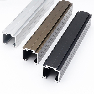 Tùy chỉnh nhôm hồ sơ trượt đường sắt cửa trượt Hệ thống theo dõi cho túi hoặc liên kết Cửa Treo đầu bánh xe đường sắt - Product Image 2