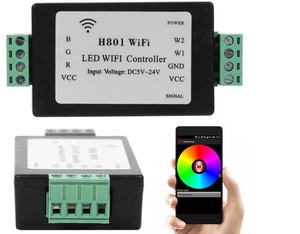 RGBW <strong>LED</strong> WIFI <strong>Controller</strong>;RGBW WiFi <strong>LED</strong> H801 <strong>Controller</strong>;DC5-24V Input;4CH*4A Output - Product Image 1