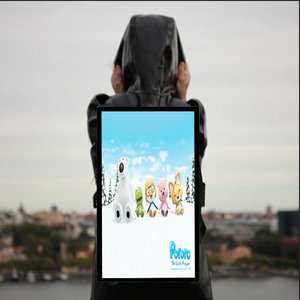 JCVISION Digital 21.5 Inch Smart Backpack Billboard DIY Fashion Advertising Player With <strong>LCD</strong> <strong>Programmable</strong> Screen Walking Backpack - Product Image 4