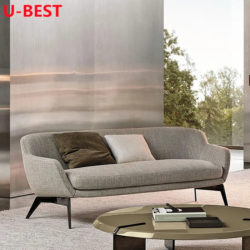 U-Best Tecido Minimalista Italiano Belt 2 Seat Relax Sofá Canape Divano Divani Kanepe Hoekbank Meuble Maison Furniture Living Room