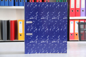 Porte-documents <span class=keywords><strong>A4</strong></span> en plastique rigide, pochette pour documents en PP, papeterie pour usage de bureau, classeur à levier en marbre - Product Image 3