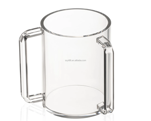 Akrilik yahudi Judaica Rosh Hashana ev riritual havzası tutucu Modern tatil hediye dekor lüks Lucite yıkama fincan kase seti - Product Image 2