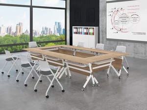 折叠会议桌家庭活动学习课桌椅多功能组合电脑实训室桌 - Product Image 4