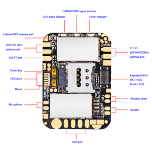 Dispositivo de seguimiento GPS 3G para smart 3G dispositivo de seguimiento ZX810 con UART GPIO/i/o para relojes/rastreadores GPS - Product Image 3