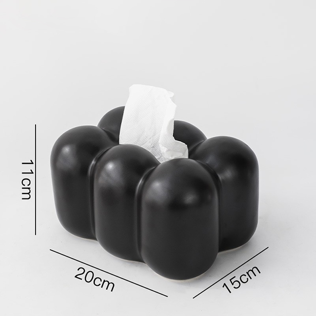 Boîte à mouchoirs A Marshmallow-Noir