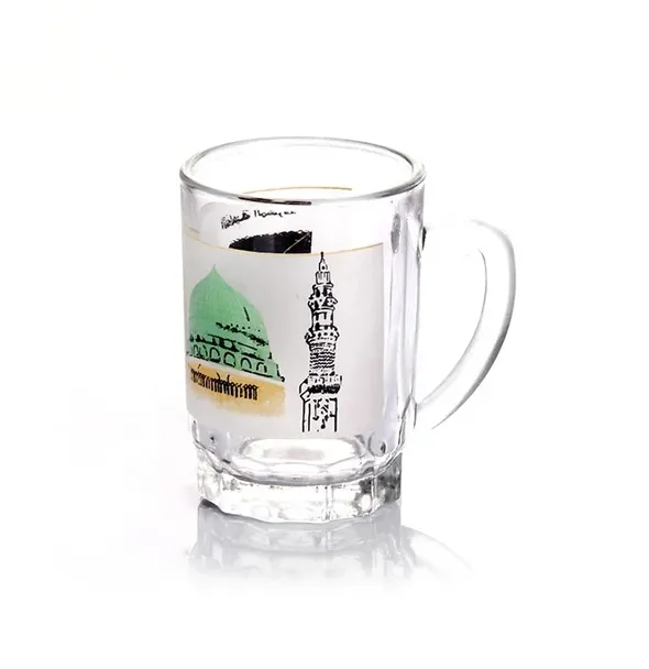 Cheap Printed Decal Sublimation Water Tea Drinking Glass Cup Yemen Alakabi Arabia Small Tea Mug For Restaurant Home Luminarc