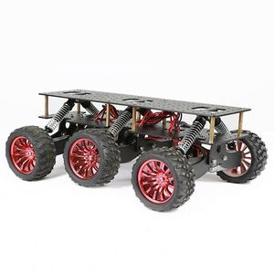 6WD Metal Robot telaio da fondo piattaforma fai-da-te per un robot WIFI auto arrampicata fuoristrada per Raspberry Pi colore nero - Product Image 1
